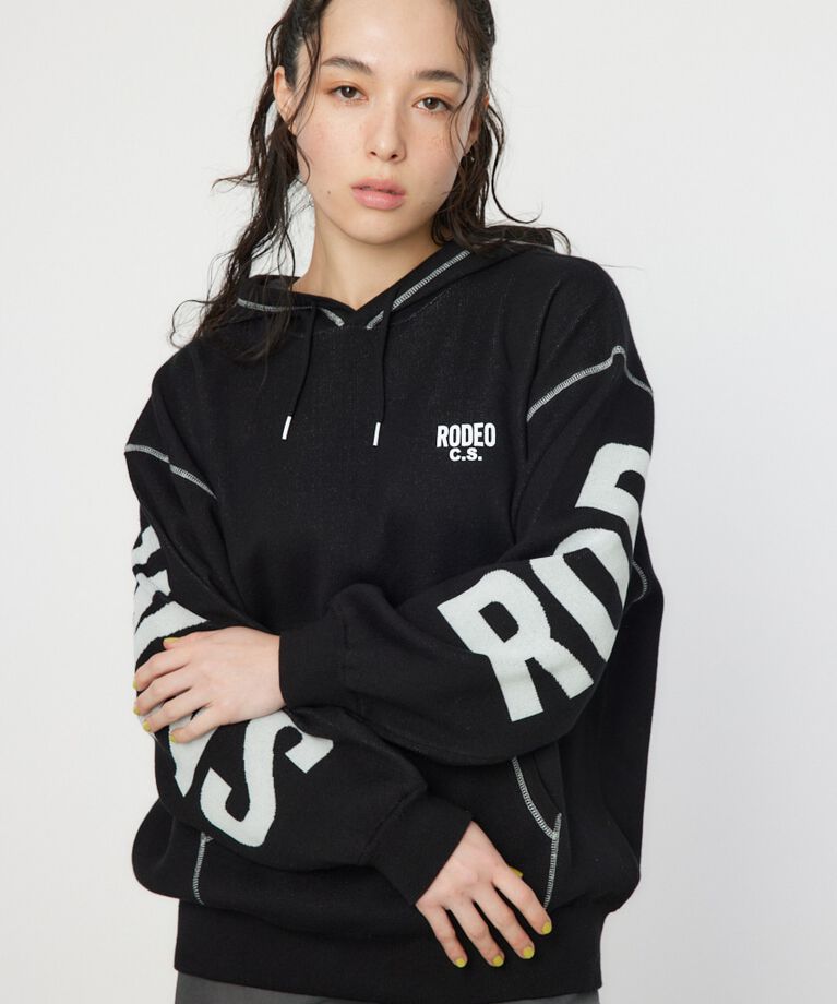 RODEO CROWNS「スウェットライクバックロゴニットフーディー」|ニット・セーター|