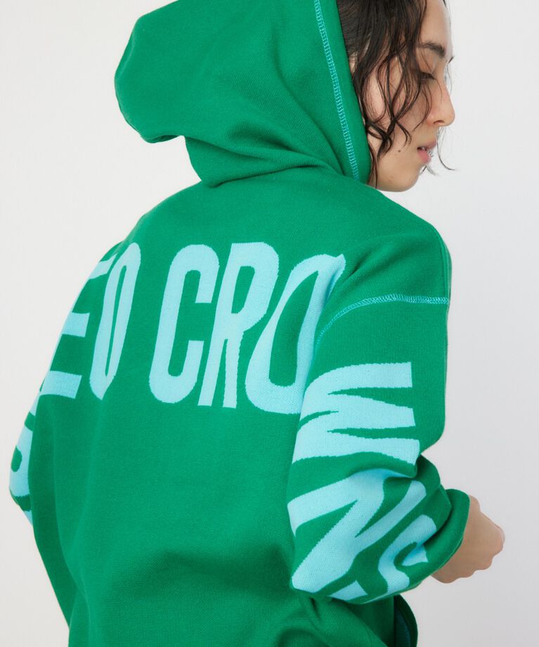 RODEO CROWNS「スウェットライクバックロゴニットフーディー」|ニット・セーター|