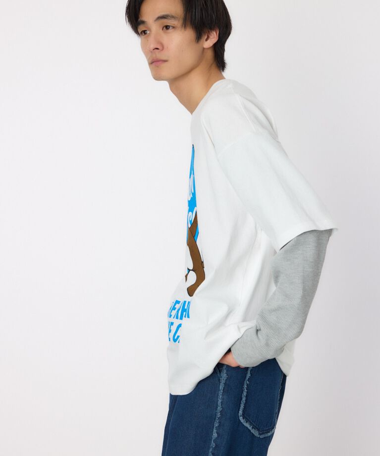 RODEO CROWNS「ハートパネルレイヤードロングスリーブTシャツ」|Tシャツ・カットソー|