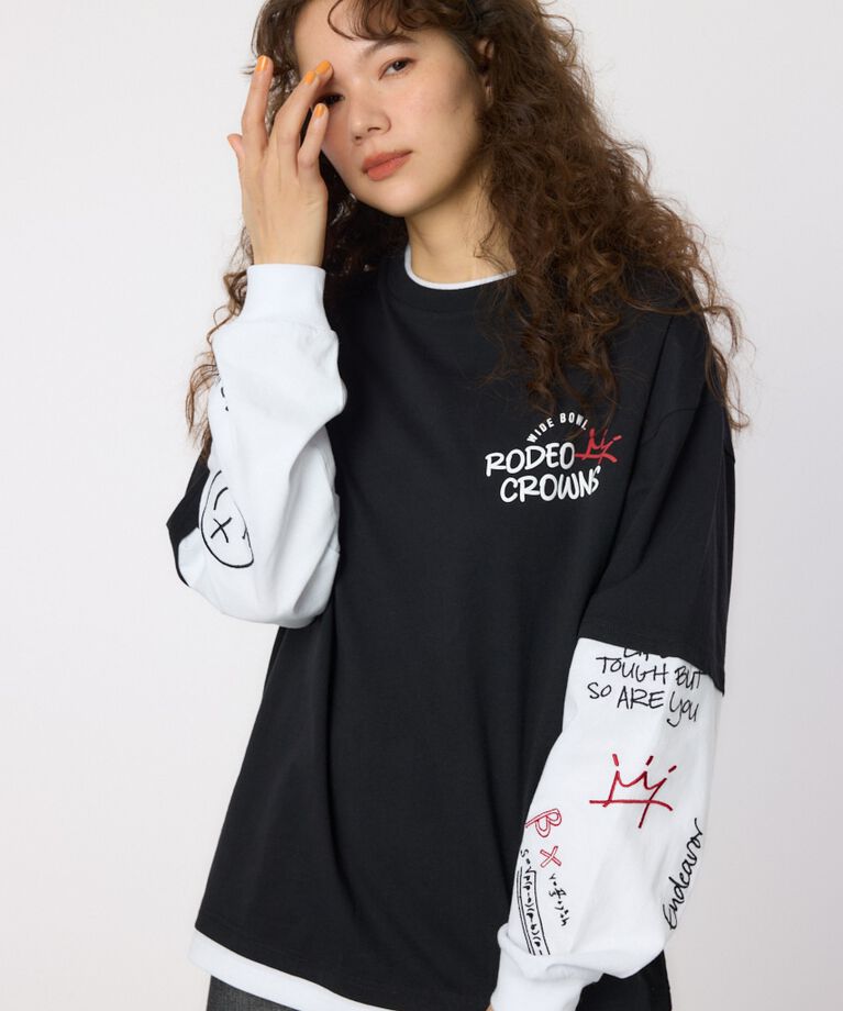 RODEO CROWNS「フェイクレイヤードロングスリーブTシャツ」|Tシャツ・カットソー|