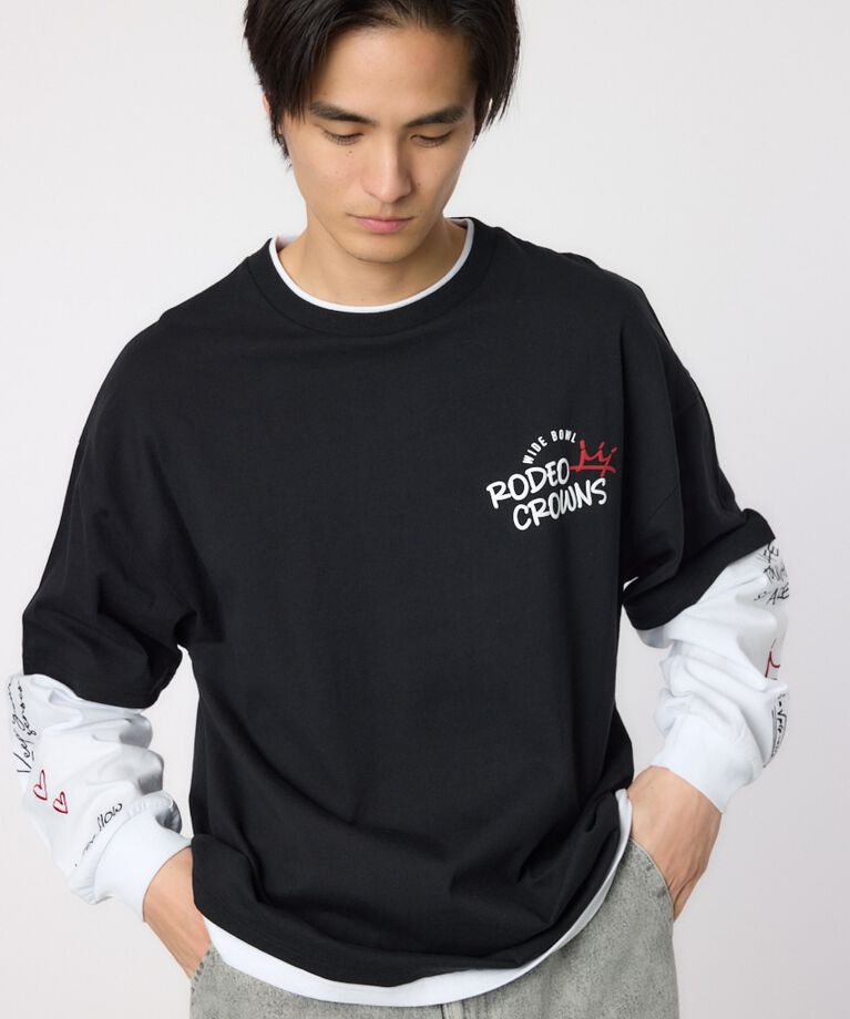 RODEO CROWNS「フェイクレイヤードロングスリーブTシャツ」|Tシャツ・カットソー|