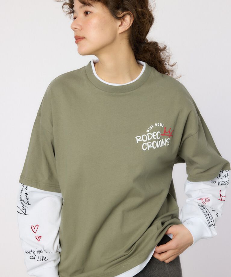 RODEO CROWNS「フェイクレイヤードロングスリーブTシャツ」|Tシャツ・カットソー|
