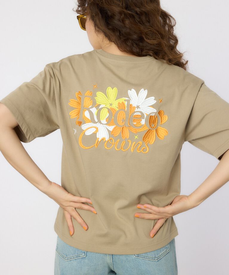 RODEO CROWNS「Flower Logo Embroidery Tシャツ」|Tシャツ・カットソー|
