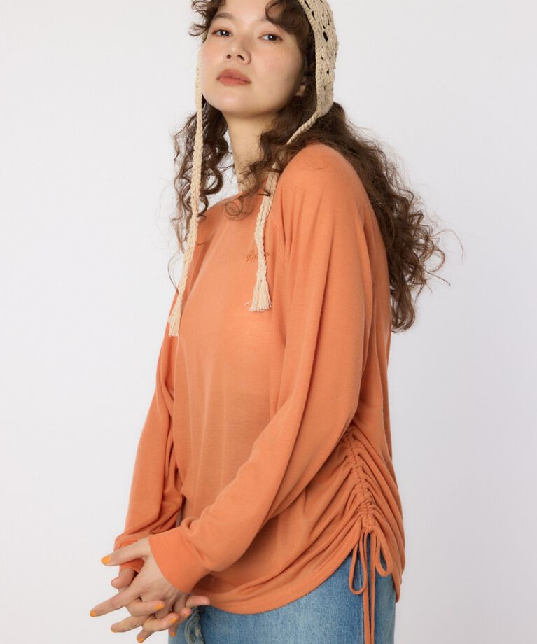 RODEO CROWNS「サイドシャーリングルーズトップス」|Tシャツ・カットソー|L/ORG1