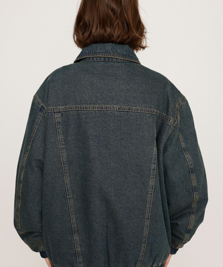SLY「FRONT ZIP DENIM ブルゾン」|デニムジャケット|