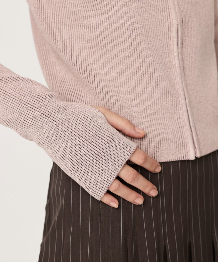 SLY「FRONT HOOK RIB トップス」|ニット・セーター|