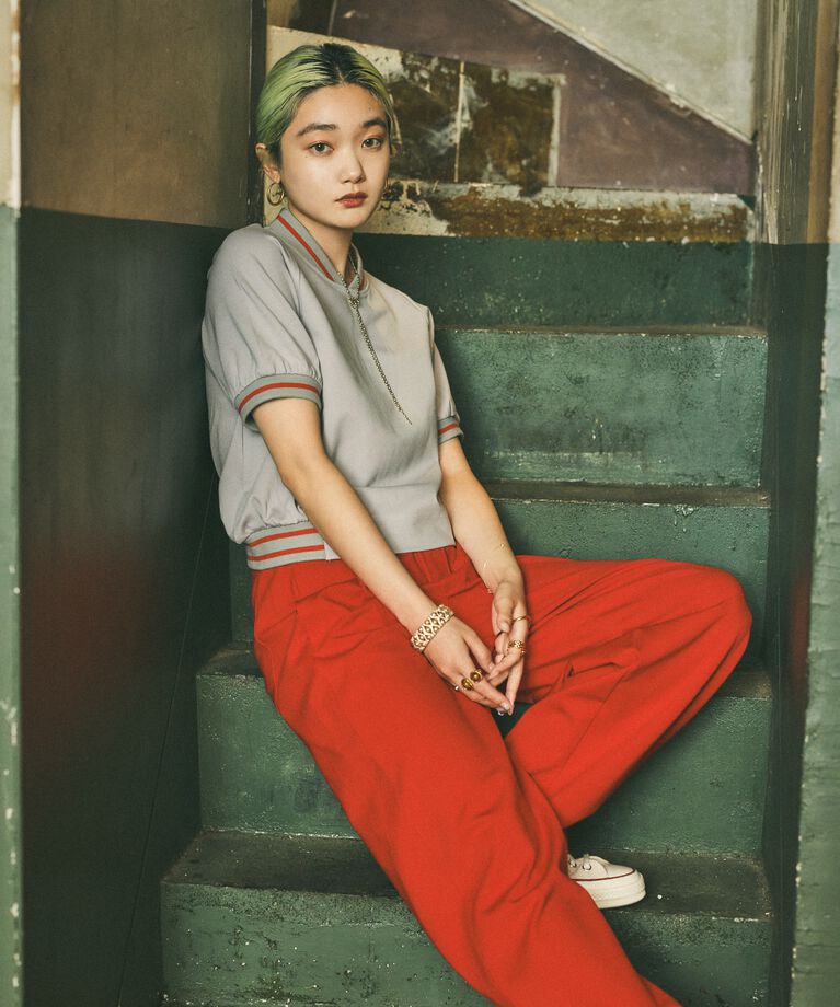 HeRIN.CYE「mio yanase / Ponte polo tops」|Tシャツ・カットソー|GRY