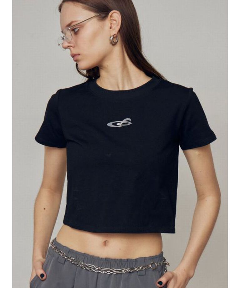 EMODA「ロゴグラデーションミニマルTシャツ」|Tシャツ・カットソー|ブラック