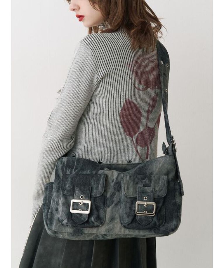 jouetie「デニムフラップメッセンジャーBAG」|その他|ブラック
