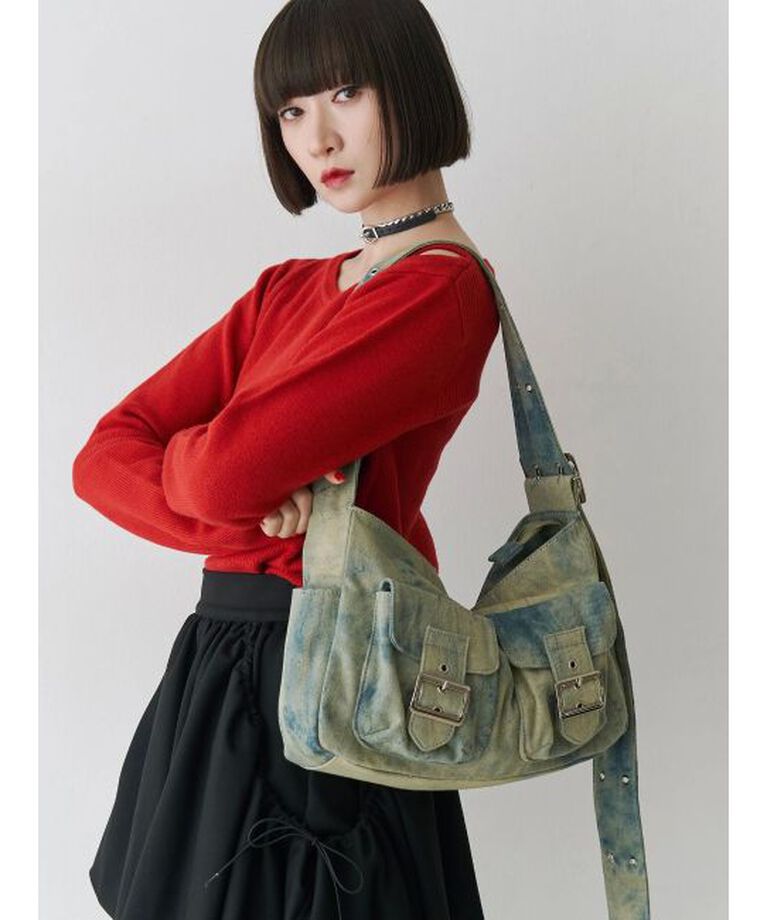 jouetie「デニムフラップメッセンジャーBAG」|その他|ブルー