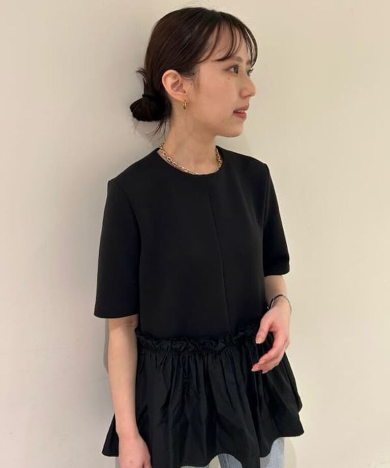 Mila Owen「ドッキングペプラムトップスブラウス」|Tシャツ・カットソー|