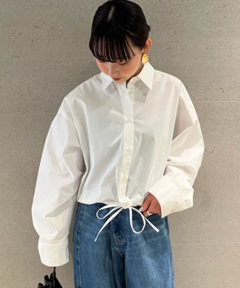 Mila Owen「ドロストショートシャツ」|シャツ・ブラウス|WHT