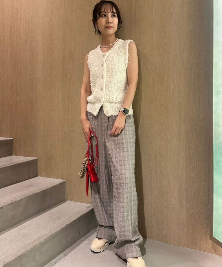 emmi atelier「セミシアーパジャマライクパンツ」|チノ|GRY