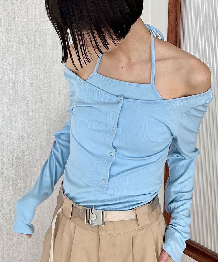 LILY BROWN「ホルターキャミセットカットトップス」|Tシャツ・カットソー|