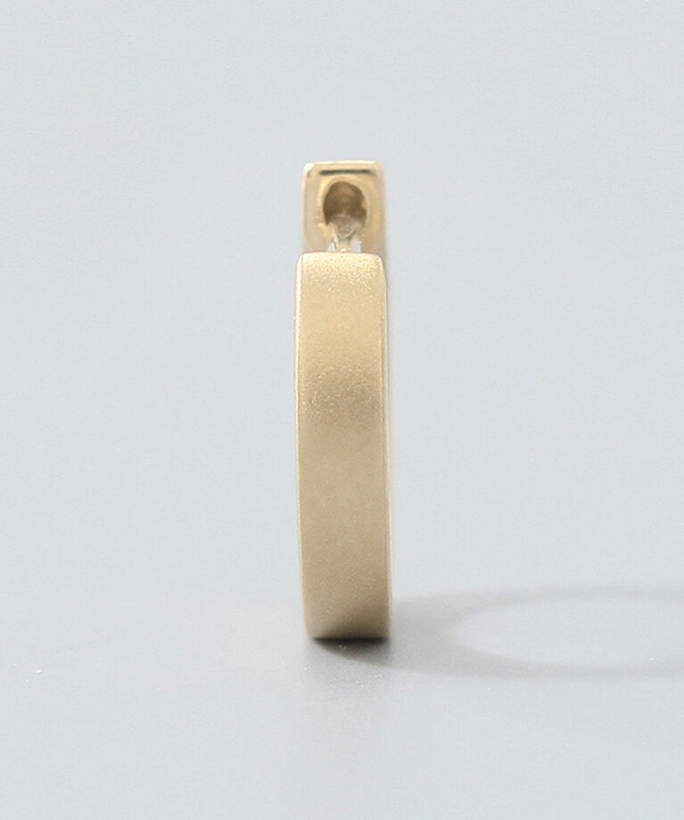 JUPITER「【K10】ストレートフープピアス/ユニセックス/マットゴールド」|ピアス|
