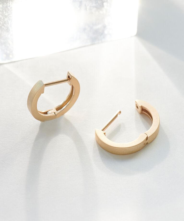 JUPITER「【K10】ストレートフープピアス/ユニセックス/マットゴールド」|ピアス|
