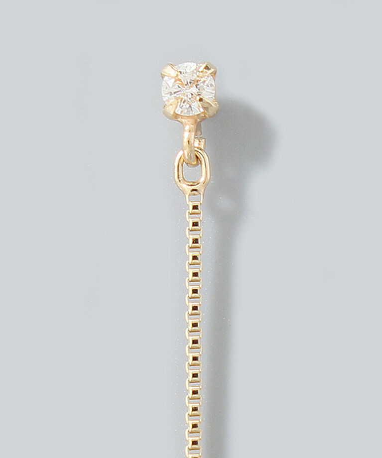 JUPITER「【K10】スウィングバー＆ダイヤモンドピアス」|ピアス|