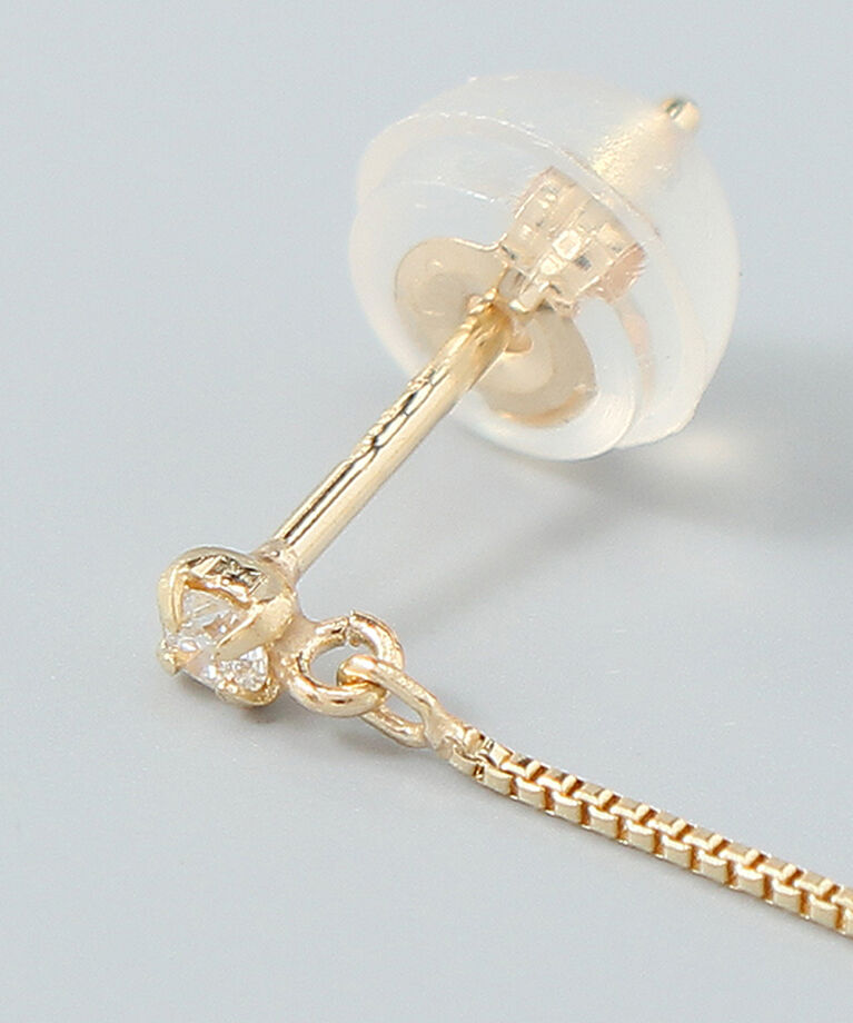 JUPITER「【K10】スウィングバー＆ダイヤモンドピアス」|ピアス|
