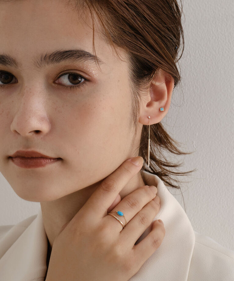 JUPITER「【K10】スウィングバー＆ダイヤモンドピアス」|ピアス|
