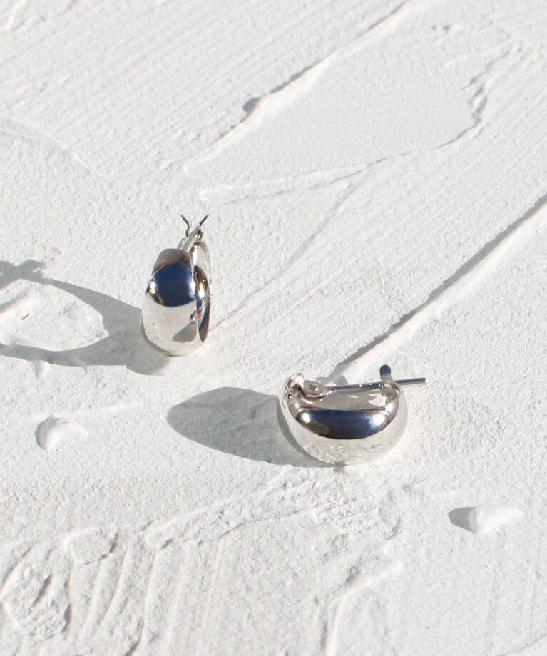 JUPITER「【WEB限定】K10プランプフープピアス/ユニセックス/シルバー」|ピアス|
