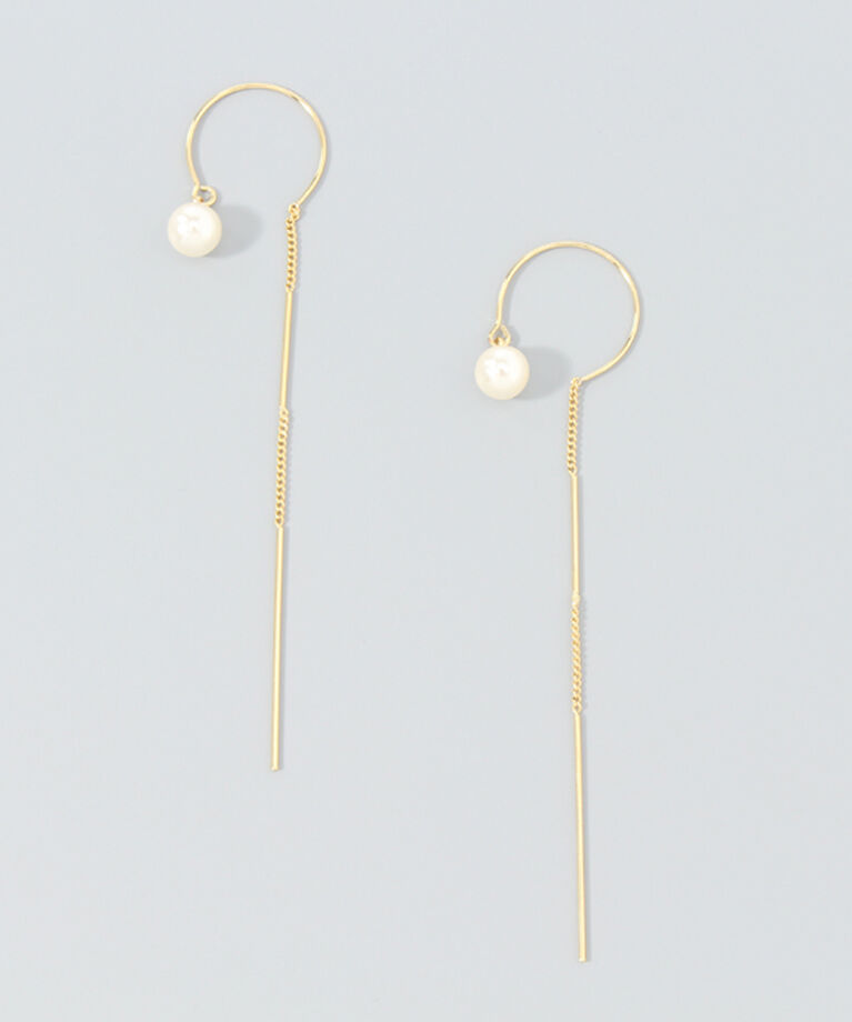 Phoebe「ノーブルパールフープアメリカンピアス」|ピアス|ゴールド