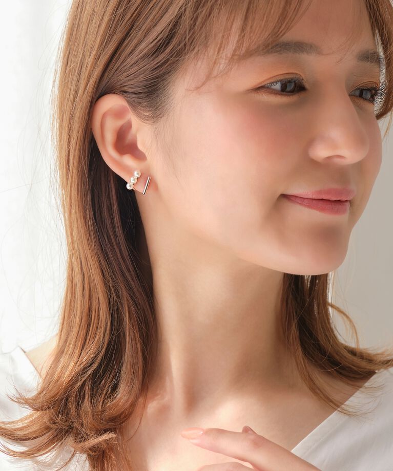 Phoebe「ダブルデコレイトカフイヤリング　シルバー」|イヤリング|