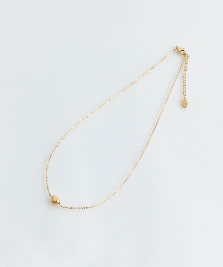 Phoebe「【金属アレルギー対応】ハートプランパーネックレス/サージカルステンレス」|ネックレス|