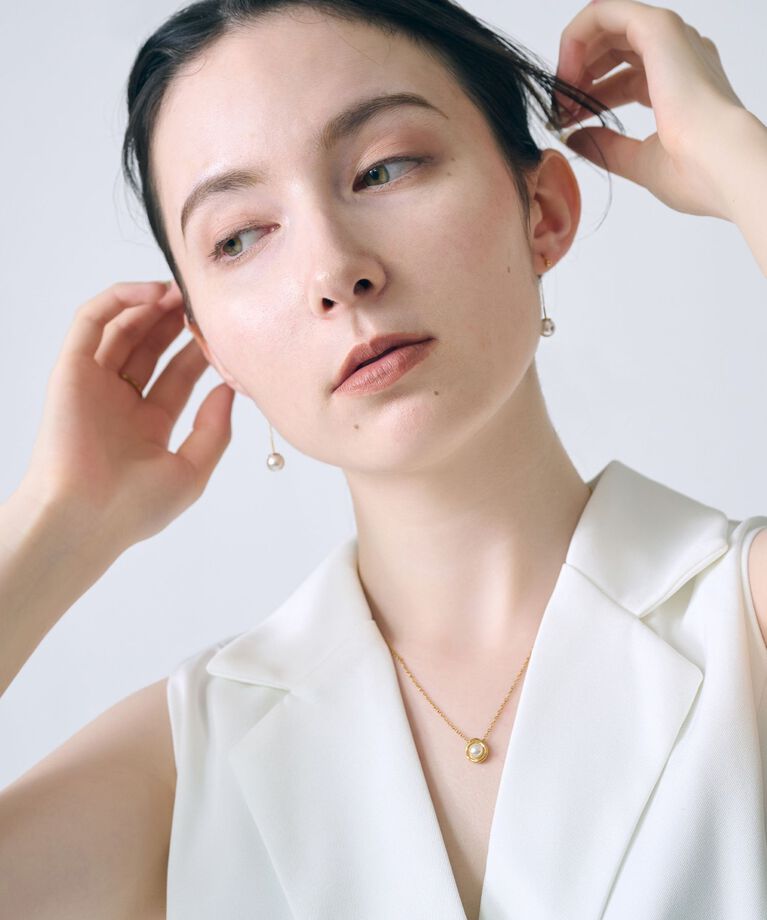 Phoebe「【金属アレルギー対応】ニュアンスワントップパールネックレス/サージカルステンレス」|ネックレス|