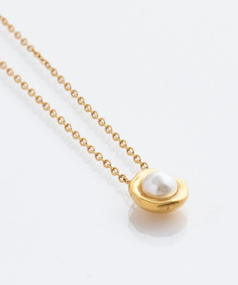 Phoebe「【金属アレルギー対応】ニュアンスワントップパールネックレス/サージカルステンレス」|ネックレス|