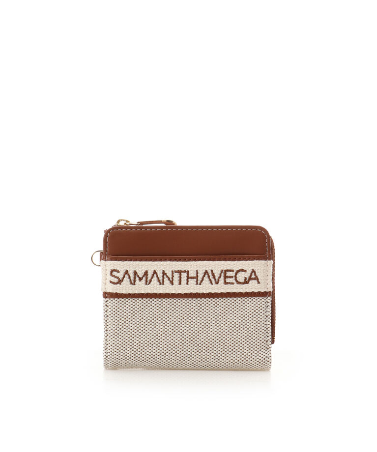Samantha Vega「ロゴテープ折財布」|財布|ブラウン