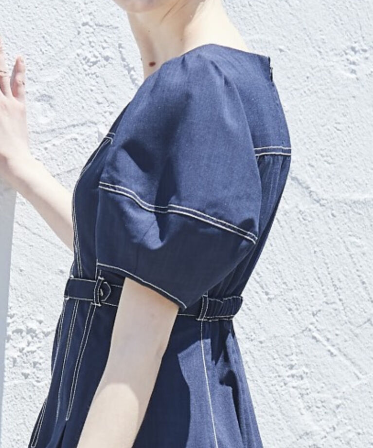 アンドクチュール「コルセットパフスリーブワンピース」|ワンピース|