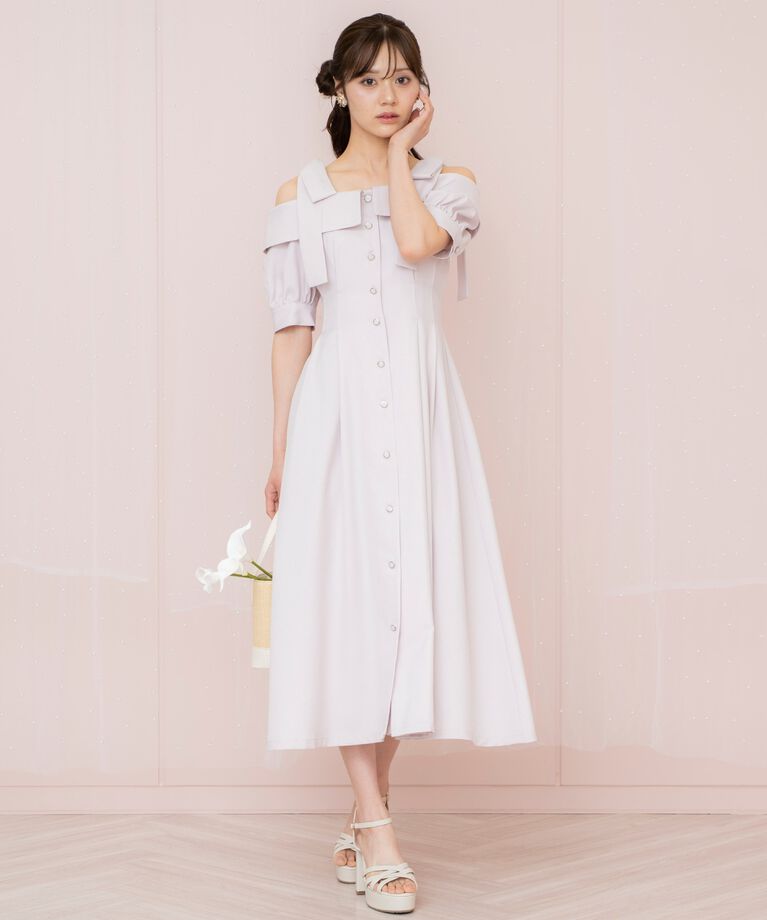 WILLSELECTION「リボンストラップオフショルワンピース」|ワンピース|