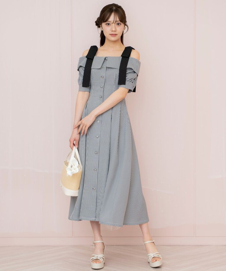 WILLSELECTION「リボンストラップオフショルワンピース」|ワンピース|