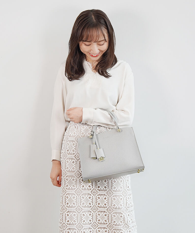 Jewelna Rose「ジュエルナローズ |ターミー ハンドバッグ トート ミドルサイズ コンパクト  10757」|トートバッグ|