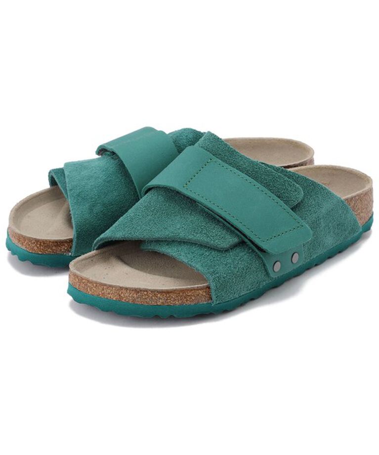 BIRKENSTOCK「【ビルケンシュトック】キョウト/ダークティール スエードレザー/サンダル レディース/KYOTO」|サンダル|グリーン系その他