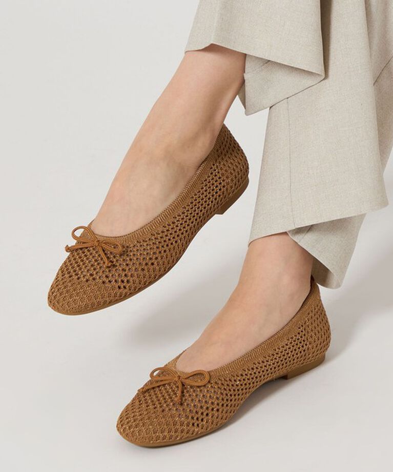 UNITED ARROWS green label relaxing「ウェルネス シアーニット バレエシューズ / ニットシューズ」|バレエシューズ|