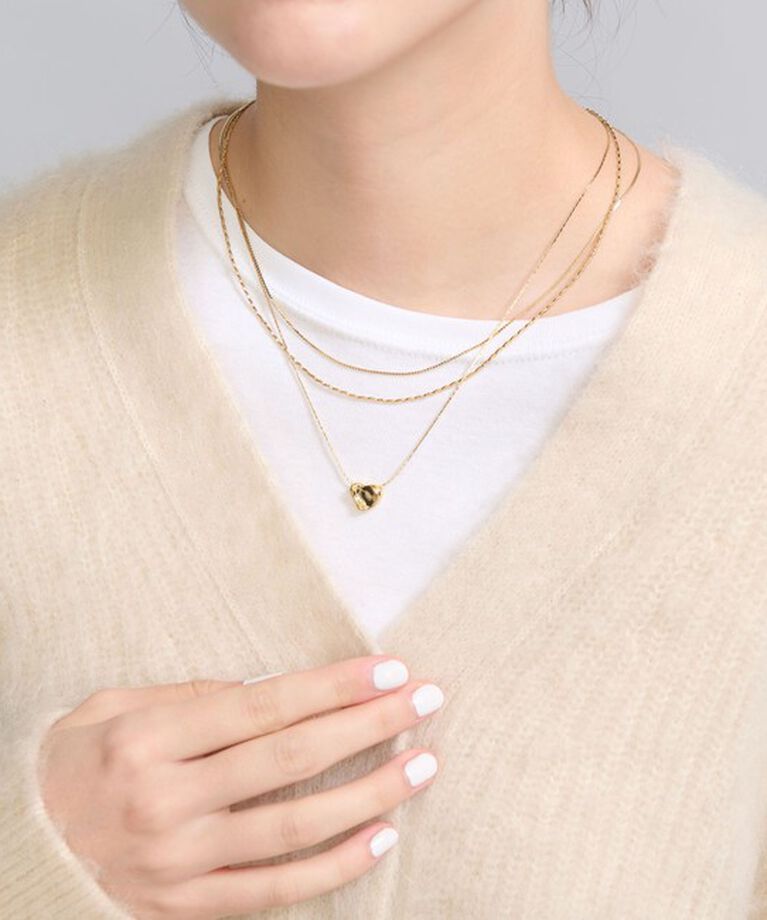 BEAUTY&YOUTH UNITED ARROWS「イビツ ハート 3連ネックレス」|ネックレス|