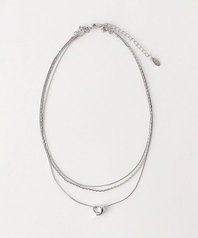 BEAUTY&YOUTH UNITED ARROWS「イビツ ハート 3連ネックレス」|ネックレス|SILVER