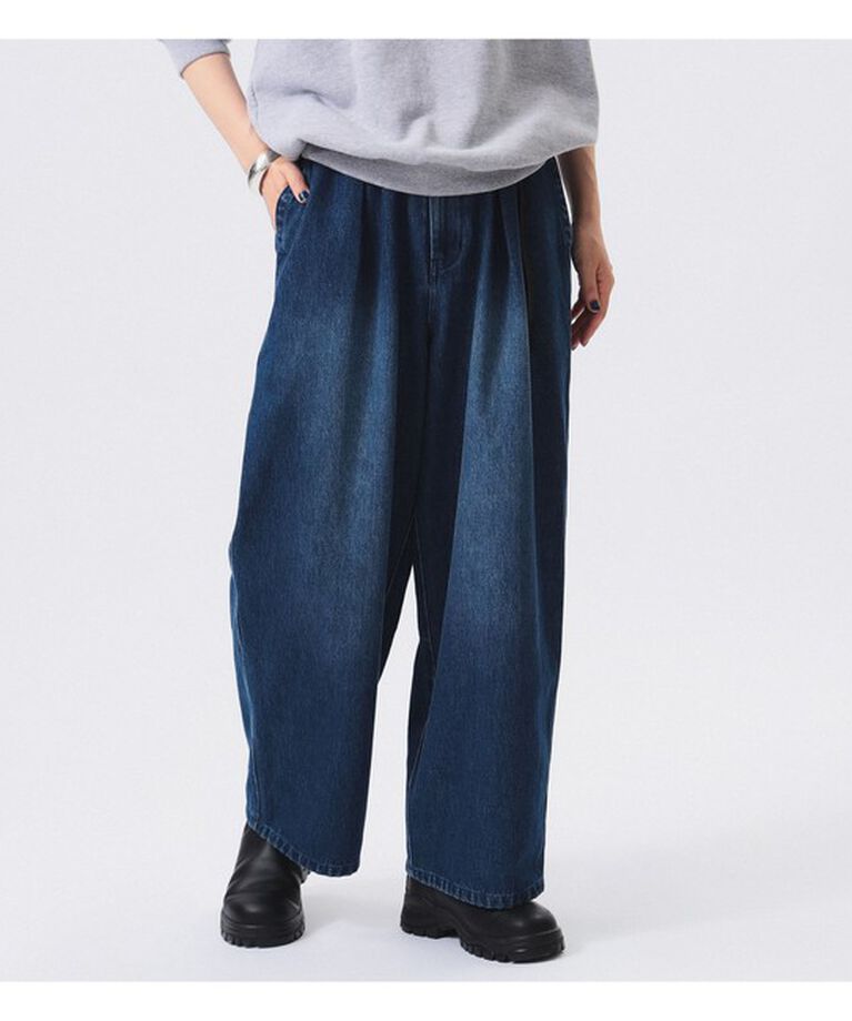 BEAMSBOY「Gramicci × BEAMS BOY / 別注 ワイド デニム パンツ」|チノ|DARK_USED