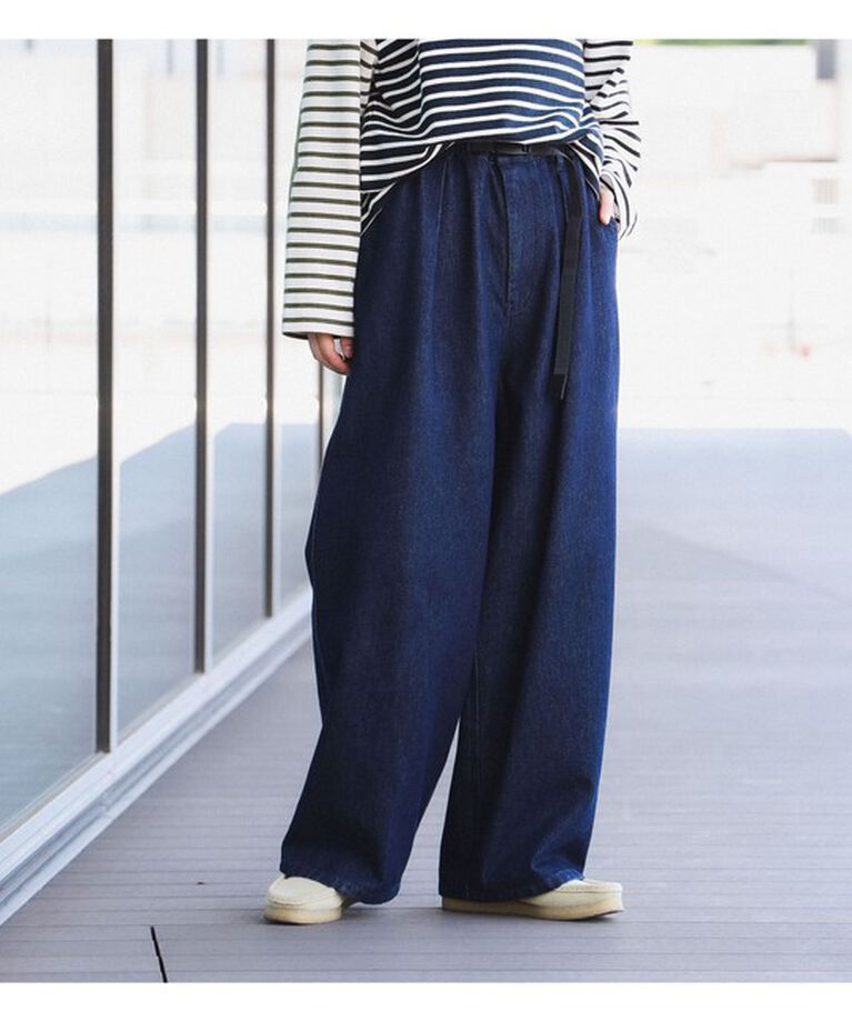 BEAMSBOY「Gramicci × BEAMS BOY / 別注 ワイド デニム パンツ」|チノ|