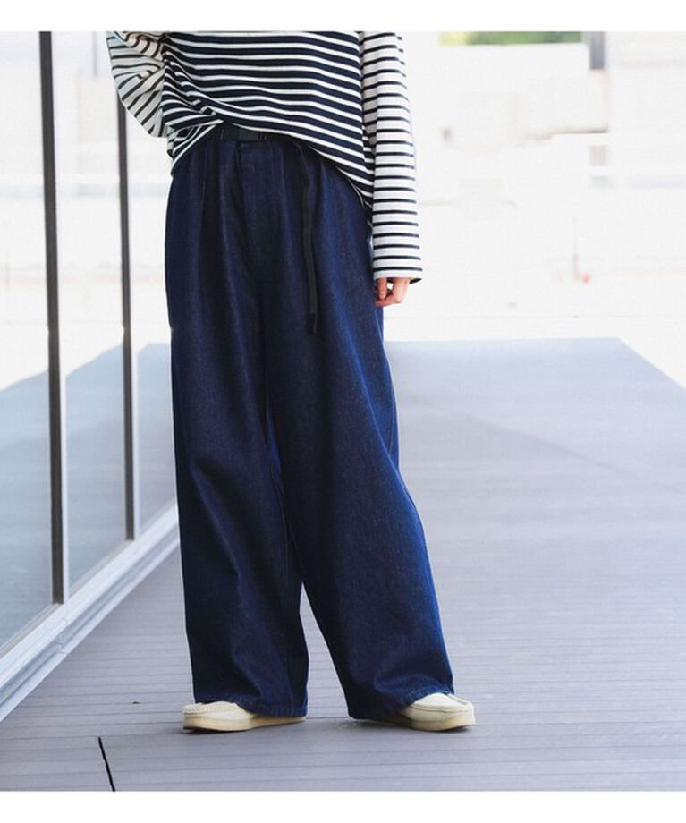 BEAMSBOY「Gramicci × BEAMS BOY / 別注 ワイド デニム パンツ」|チノ|