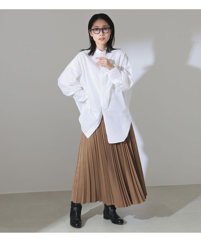 Demi-Luxe BEAMS 「TICCA / コットン スタンドネック スクエアシャツ」|シャツ・ブラウス|