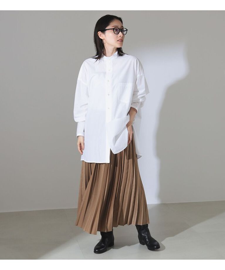 Demi-Luxe BEAMS 「TICCA / コットン スタンドネック スクエアシャツ」|シャツ・ブラウス|