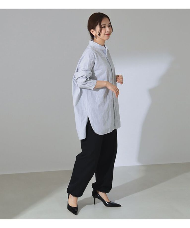 Demi-Luxe BEAMS 「TICCA / コットン スタンドネック スクエアシャツ」|シャツ・ブラウス|
