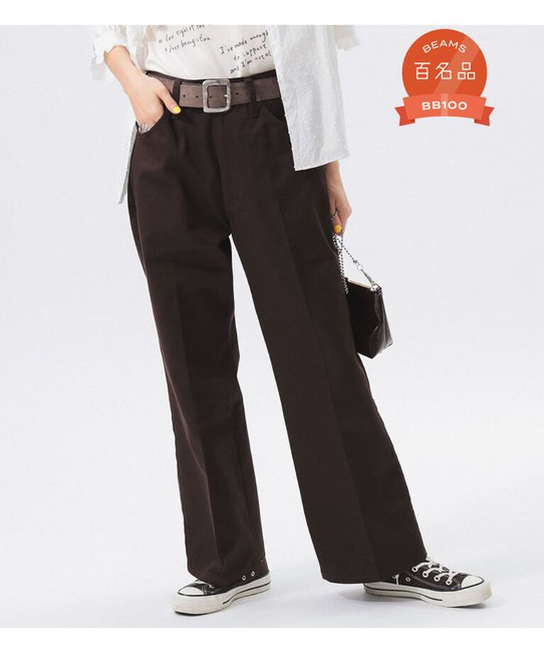 BEAMSBOY「【別注】DICKIES / ワーク フレア パンツ」|チノ|BROWN