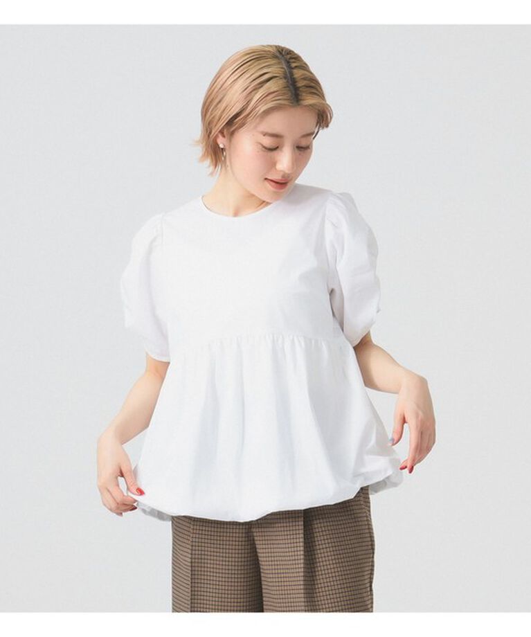 Ray BEAMS 「ギャザースリーブ バルーン ブラウス」|シャツ・ブラウス|WHITE