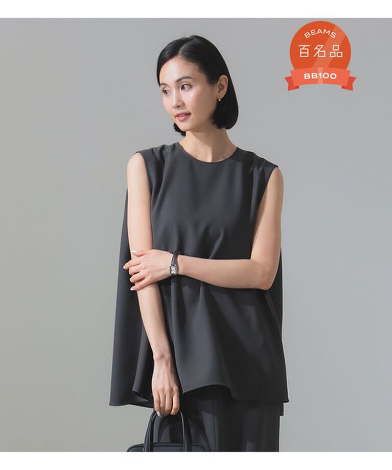 Demi-Luxe BEAMS 「ジョーゼット フレア ブラウス」|シャツ・ブラウス|CHARCOAL.GRAY