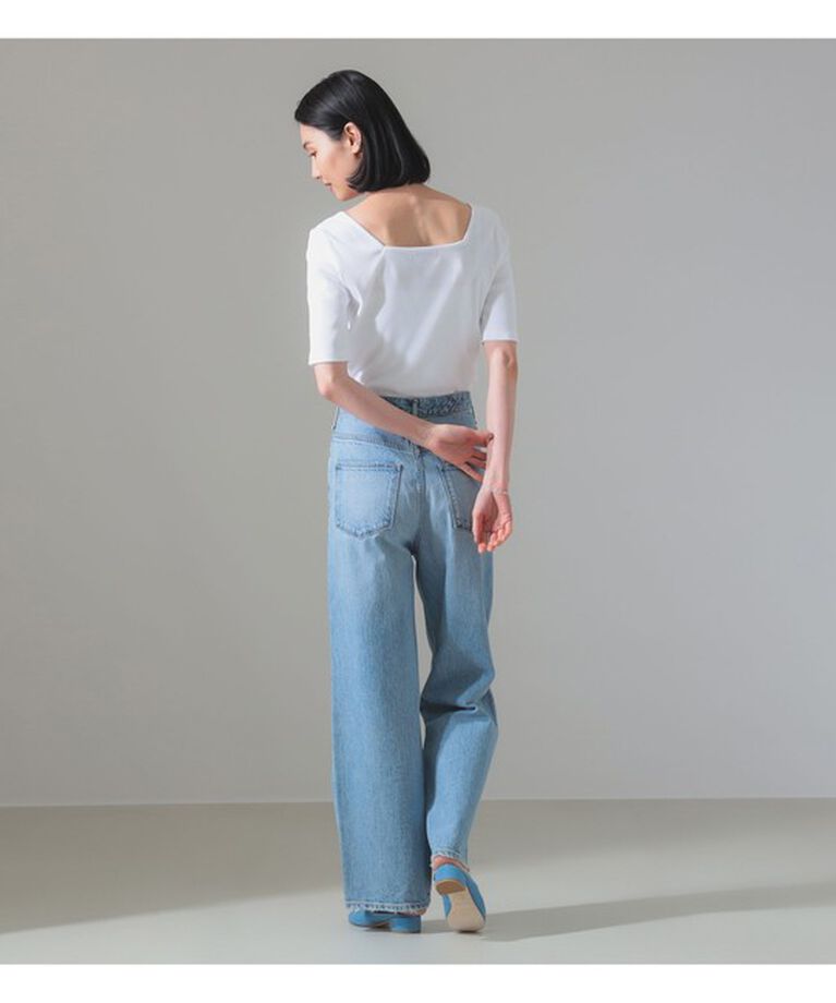 Demi-Luxe BEAMS 「【別注】スタイリスト佐藤佳菜子 × SLOANE / スクエアネック リブTシャツ」|Tシャツ・カットソー|