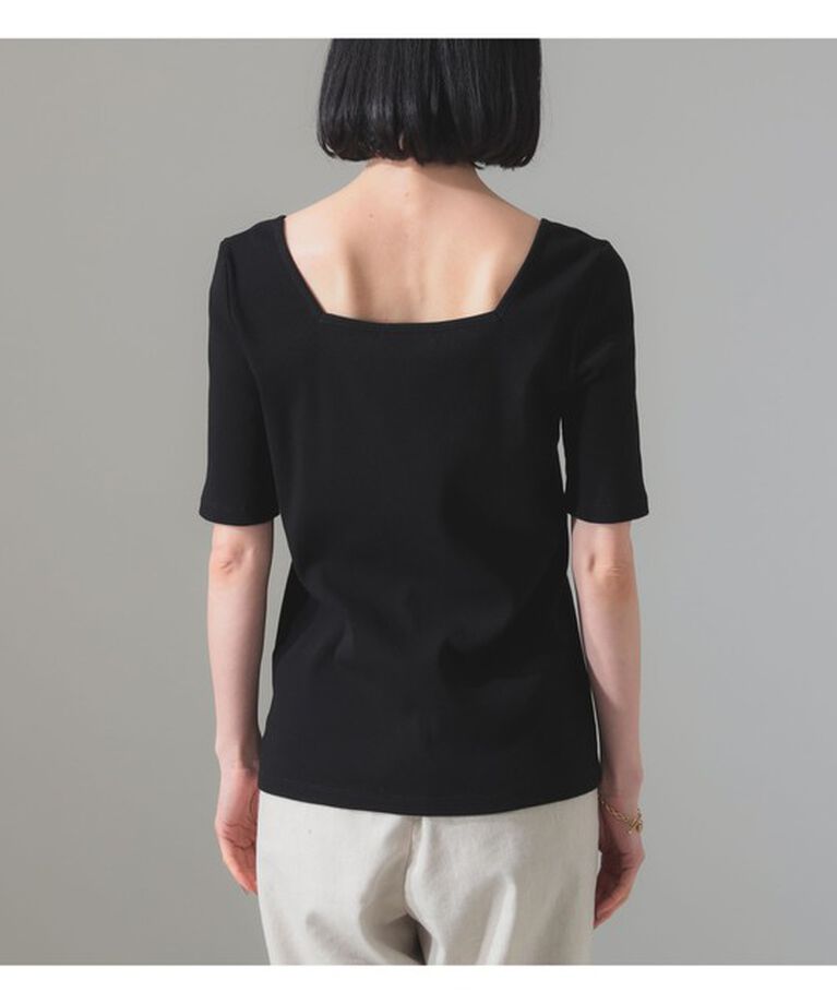Demi-Luxe BEAMS 「【別注】スタイリスト佐藤佳菜子 × SLOANE / スクエアネック リブTシャツ」|Tシャツ・カットソー|