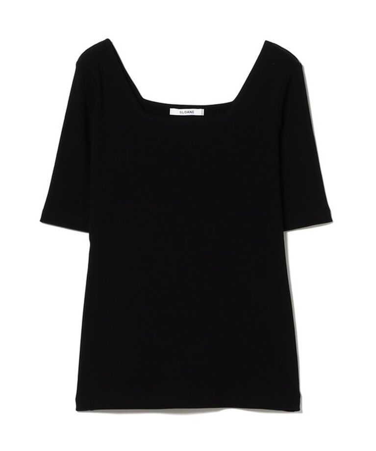 Demi-Luxe BEAMS 「【別注】スタイリスト佐藤佳菜子 × SLOANE / スクエアネック リブTシャツ」|Tシャツ・カットソー|